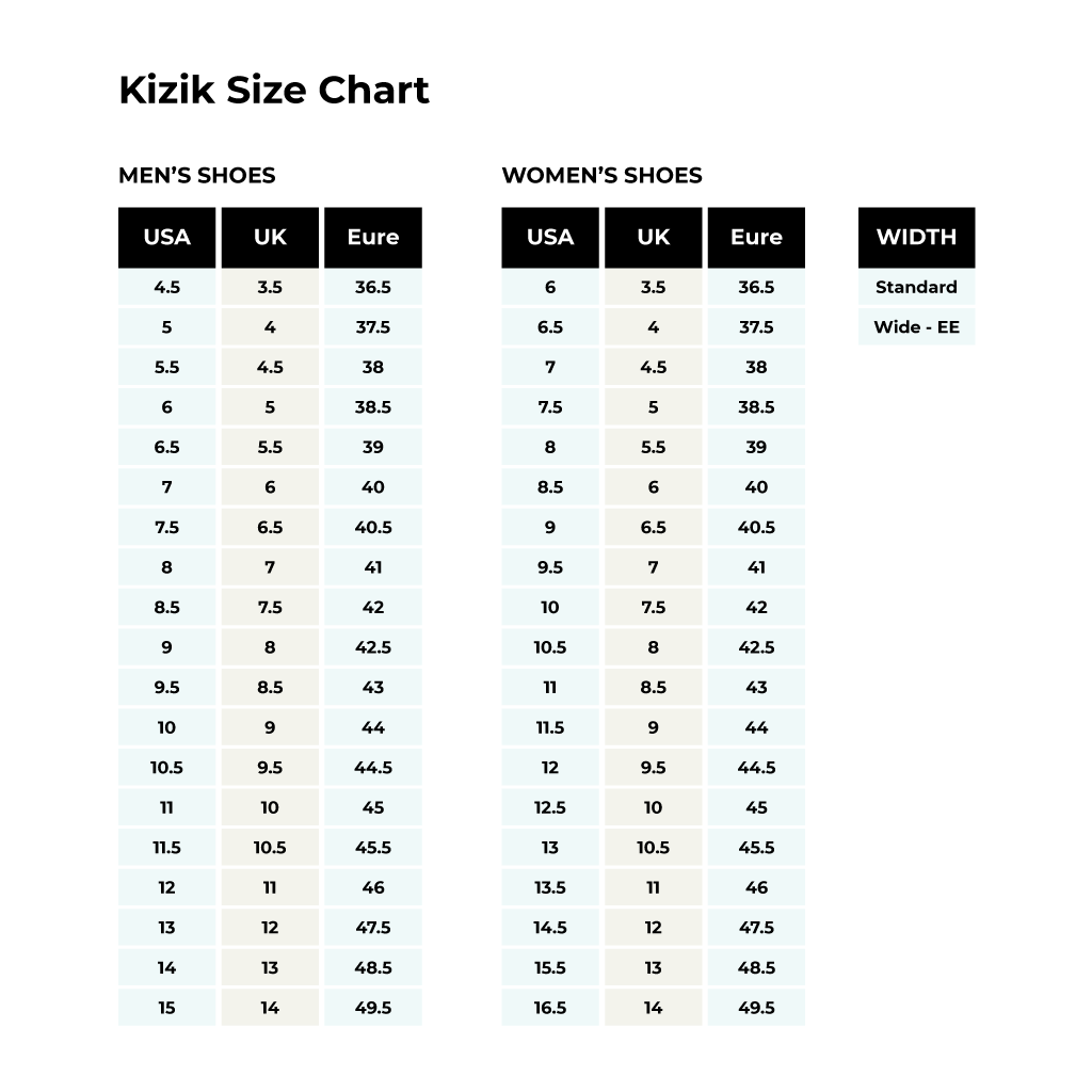 Reebok Shoe Size Conversion Chart