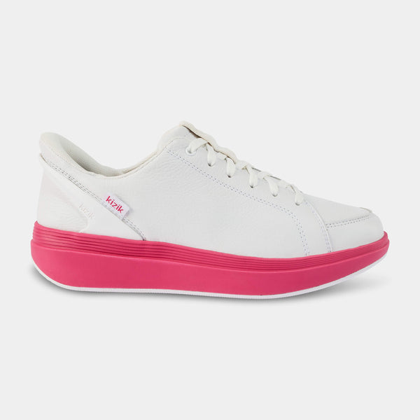 Kizik Women's Sydney - White/Pink Peacock Shoes WHUNWT060601D