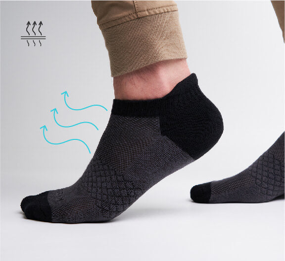 Kizik Ankle Socks - Charcoal