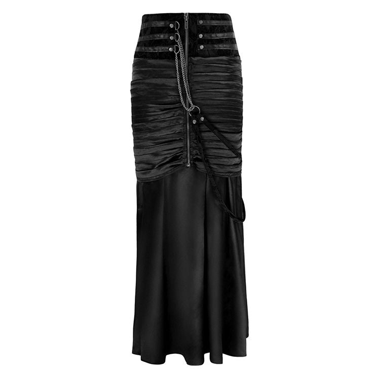 Gothic Steampunk Renaissance Victorian Vintage Black Chain Skirt Costu ...