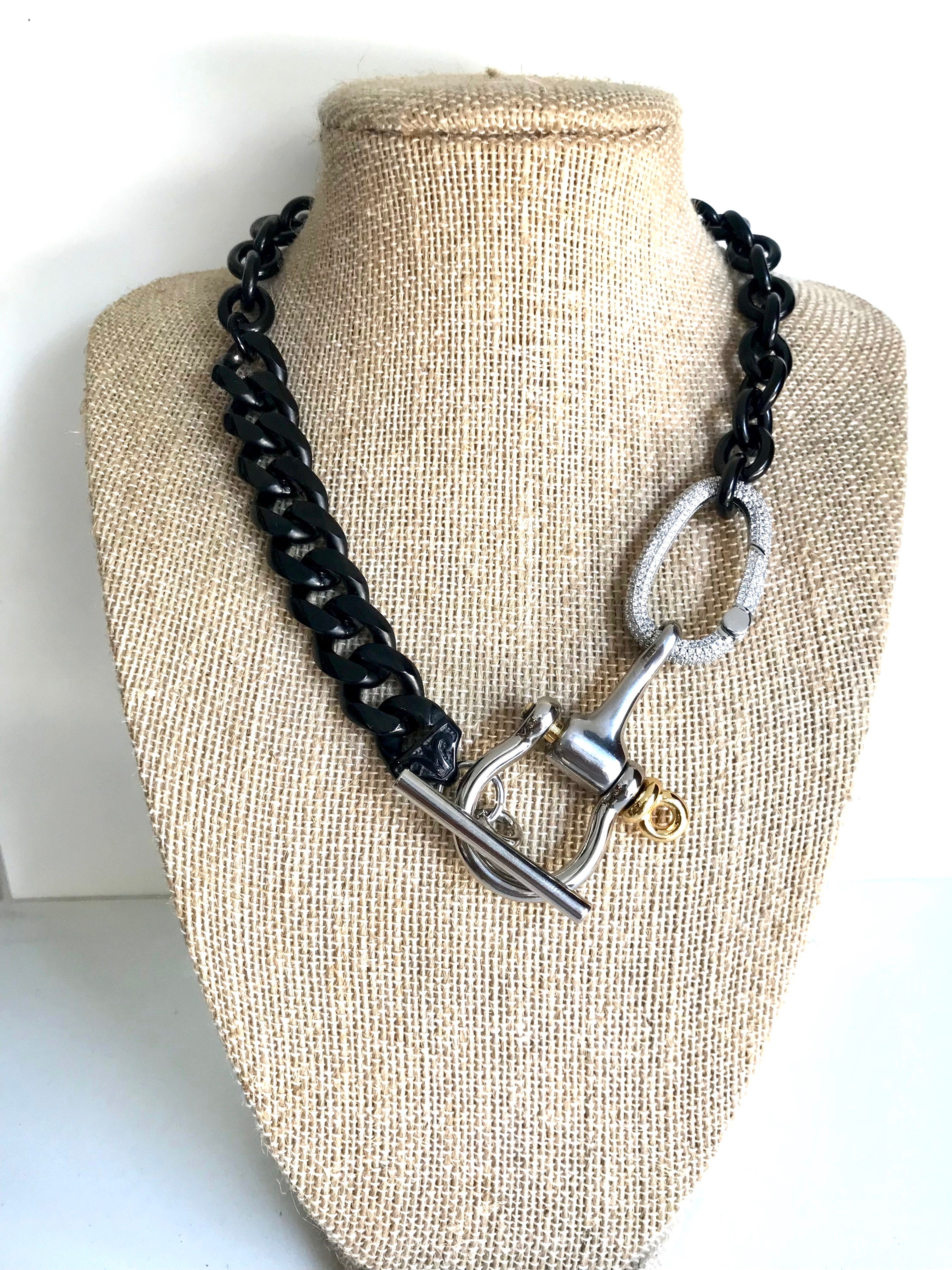 PRUSSIAN LEATHER NECKLACE | Equestrian Jewelry | Stirrup Necklace