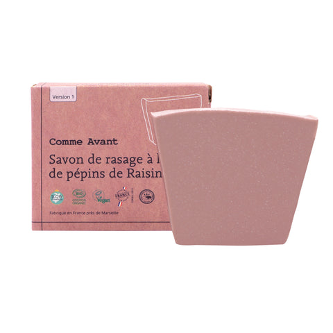 savon de rasage à l'huile de pépins de raisin