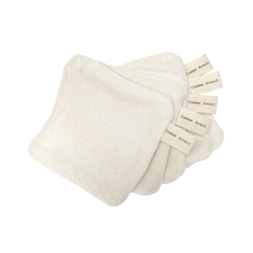 Gants de toilette coton bio Organic terracota Nydel - Blancollection