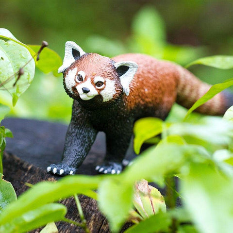 Wild Wildlife Safari Ltd Red Panda Toy Among Leaves