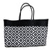 Colors For Good Jumbo Recycled Woven Tote Bag - Black & White - Safari Ltd®