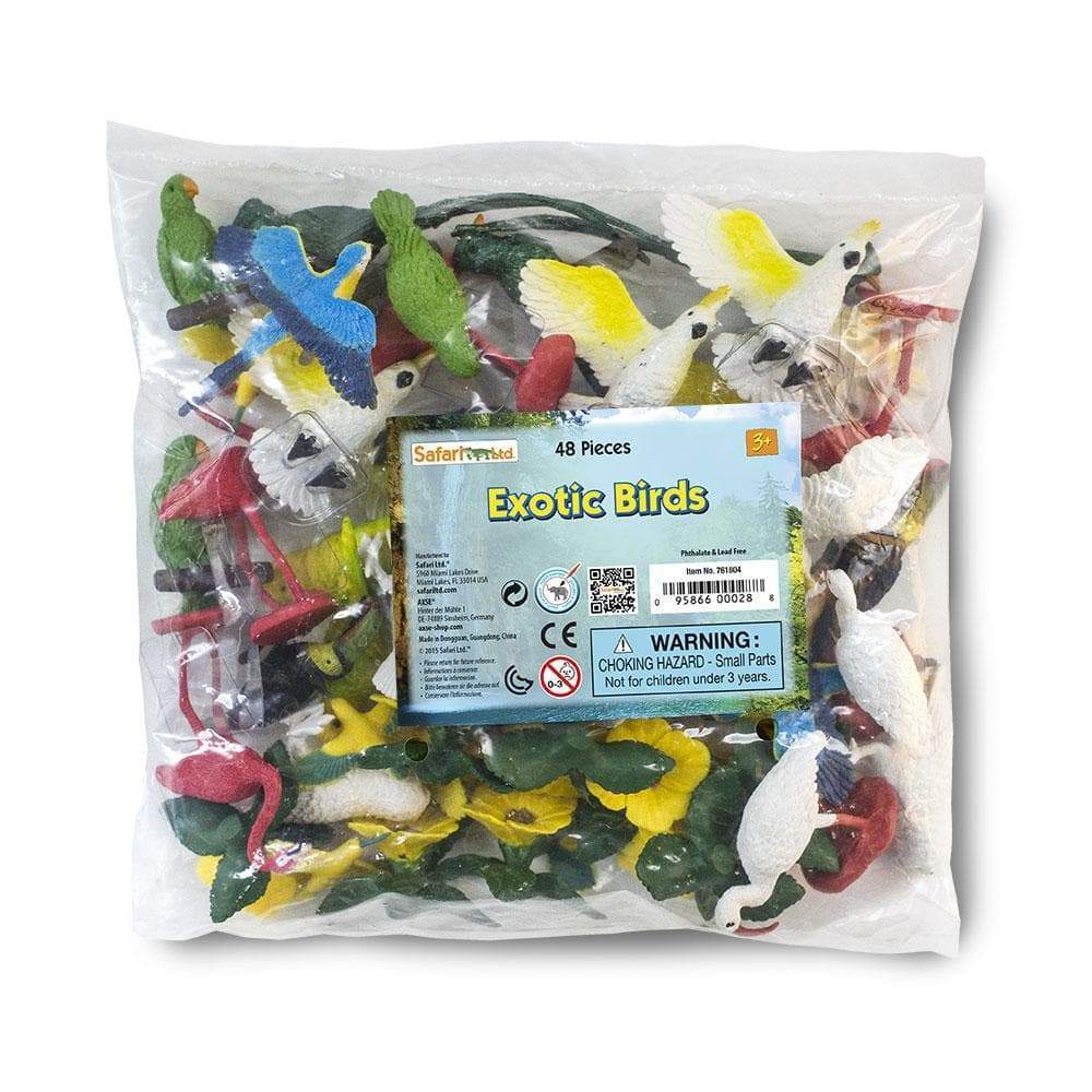 Exotic Birds Bulk Bag | Mini Bird Toys | Safari Ltd.®