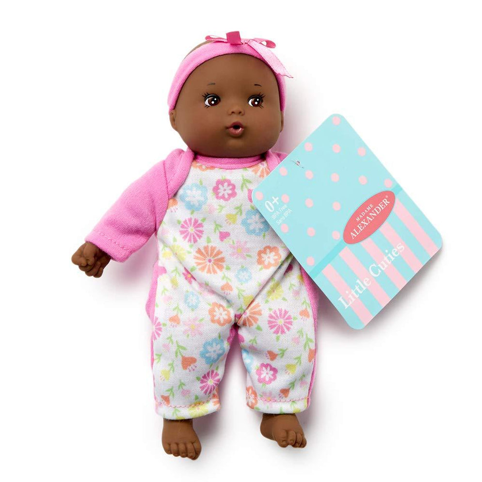 Little Cuties - Pink- Dark Skin Tone Doll | | Safari Ltd®