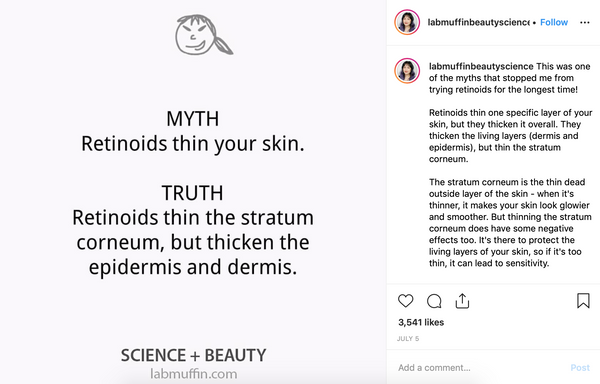 lab muffin beauty science instagram post