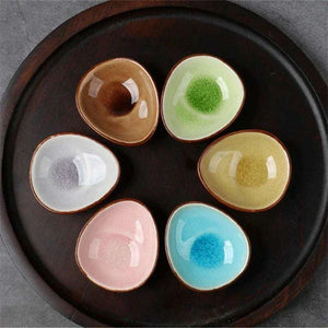 Chic Ceramic Soy Sauce Dipping Dish Set with Multi-Purpose Serving Tray - Très Elite - Sushi Dipping Sauce Dishes
