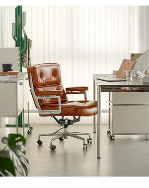 Elevate Your Office with the Luxurious Leather Executive Swivel Chair - Très Elite