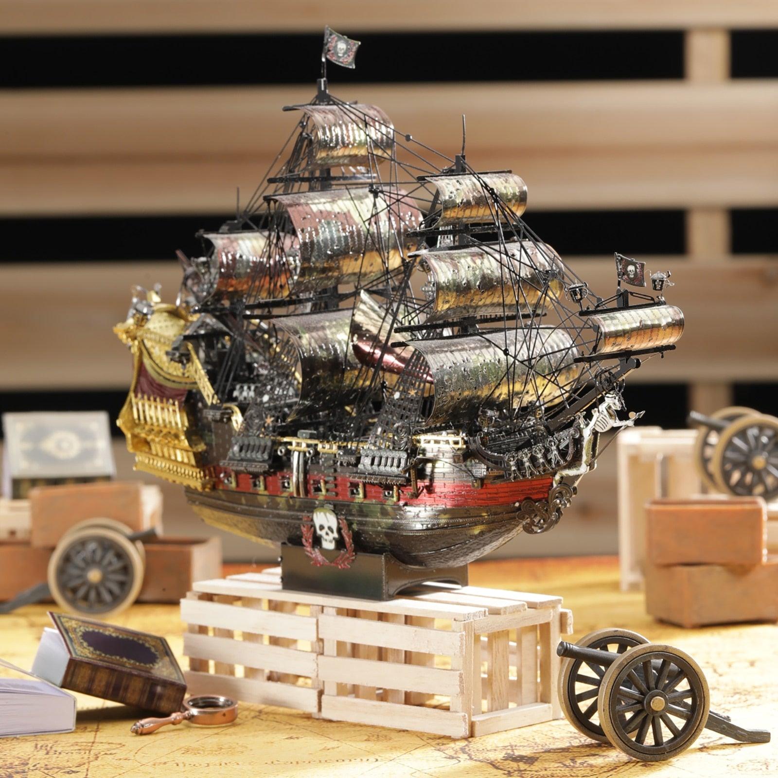 Queen Anne's Revenge: 3D Metal Pirate Ship Puzzle Kit