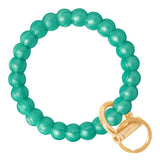 marbled sea green bubble bangle with gold clasp