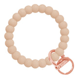 oatmeal bubble bangle with rose gold clasp