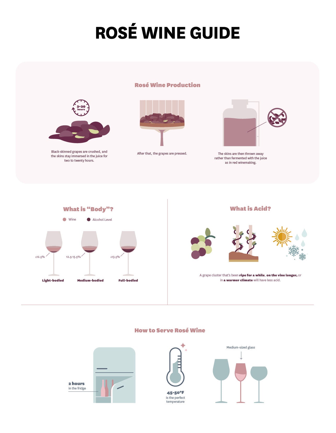 Guide to Rose Wines - Infographic