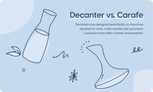 What is the difference between a wine decanter and a carafe?