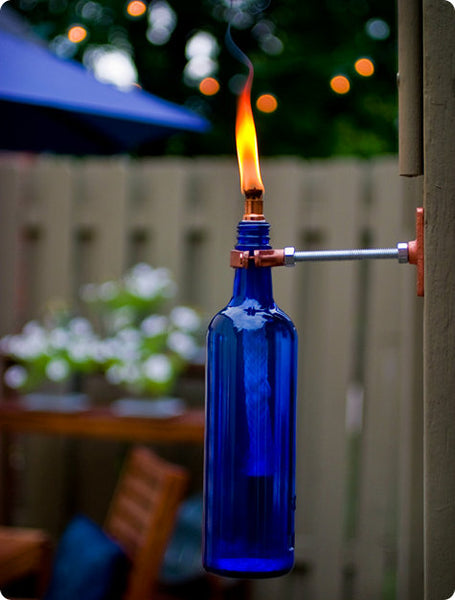 Wine Bottle Tiki Torch