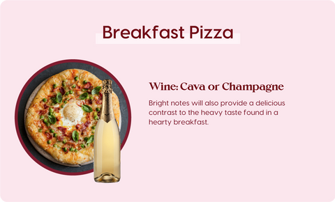 Breakfast Pizza and Cava or Champagne