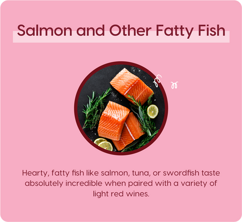 Salmon or Fatty Fish with Wine