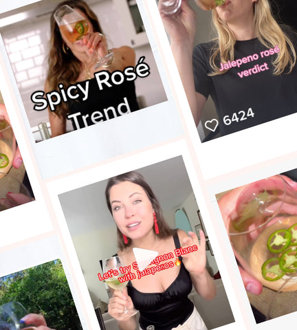 TikTok Trend - Jalapenos and Rose Wine