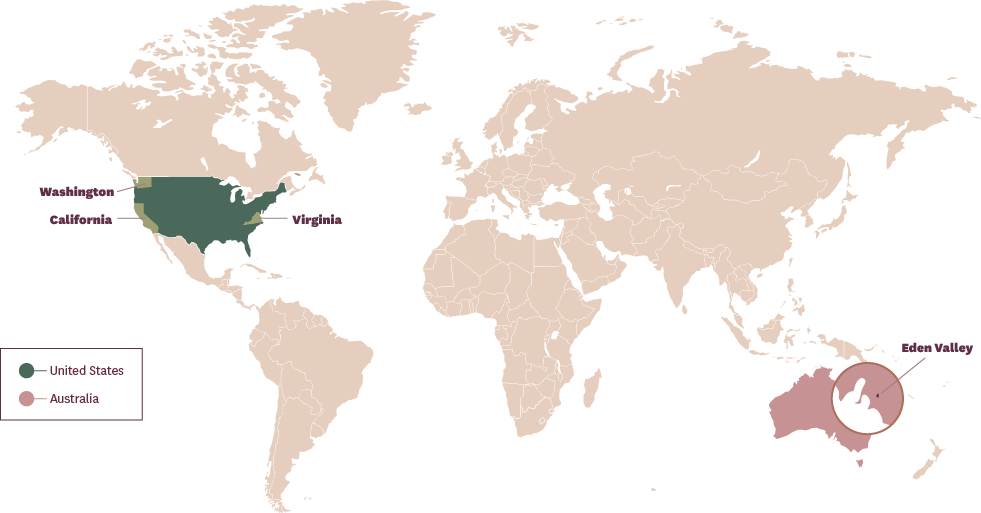 Viognier Growing Regions, World Map