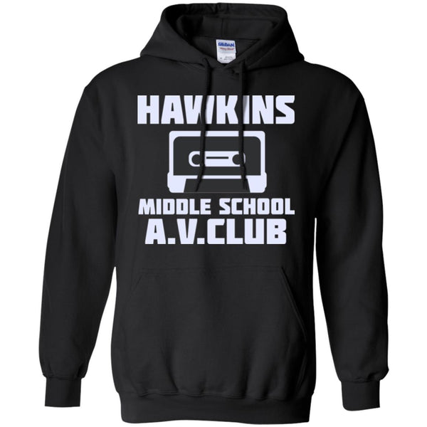 hawkins middle school av club hoodie