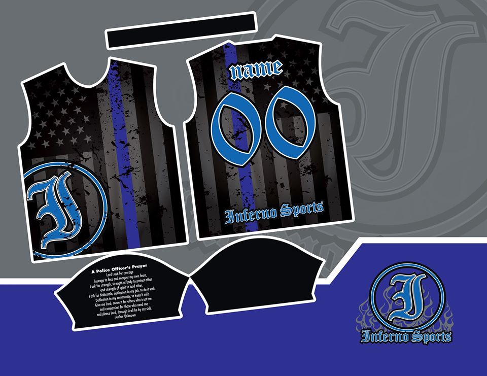 thin blue line softball jersey