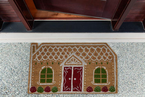 Gingerbread House Holiday Doormat