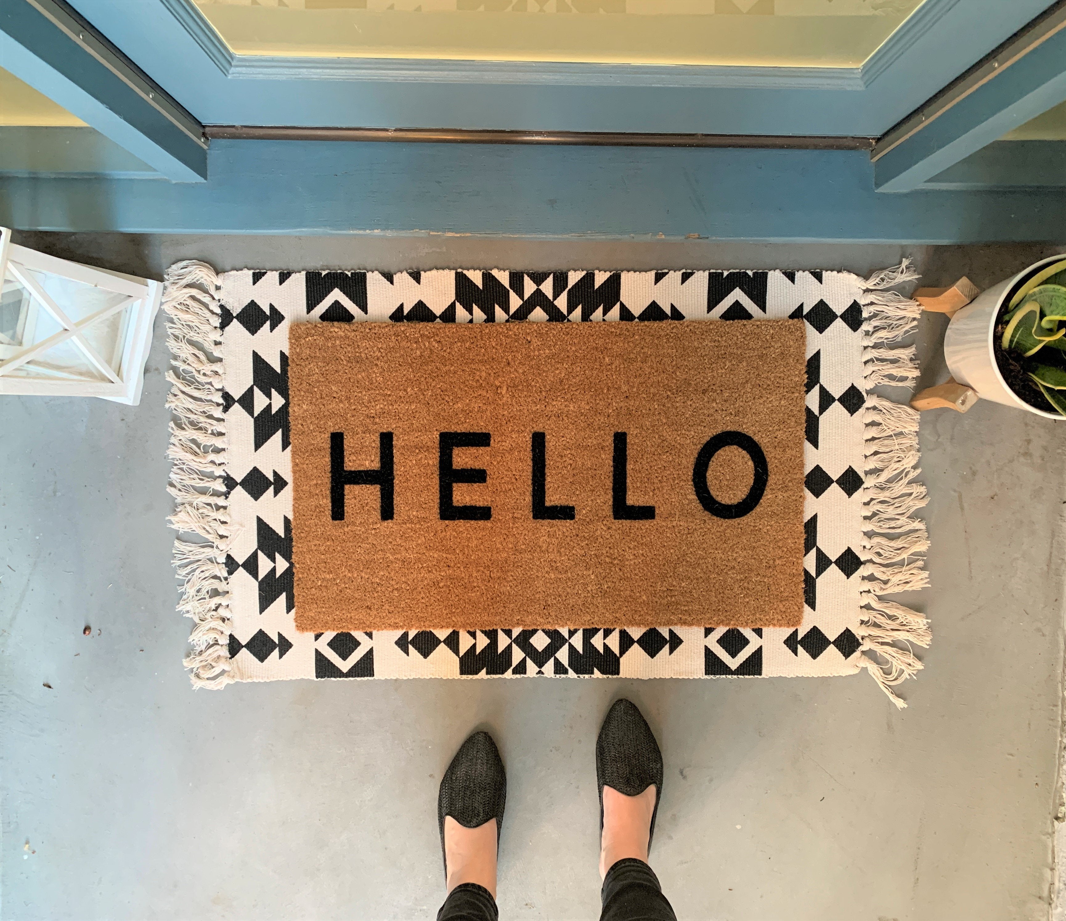 Football Welcome Mat  Fall Door Mats by Nickel Designs Doormats