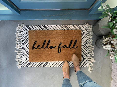 Hello Fall Welcome Mat