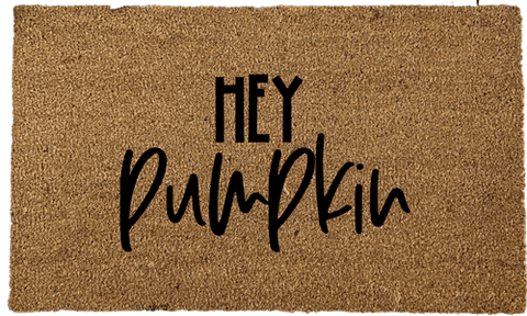 Fall Doormat, Hey Pumpkin