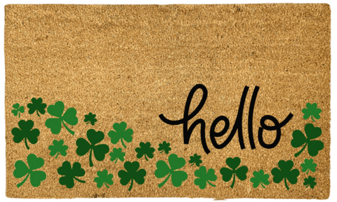 Shamrocks Doormat, Hello