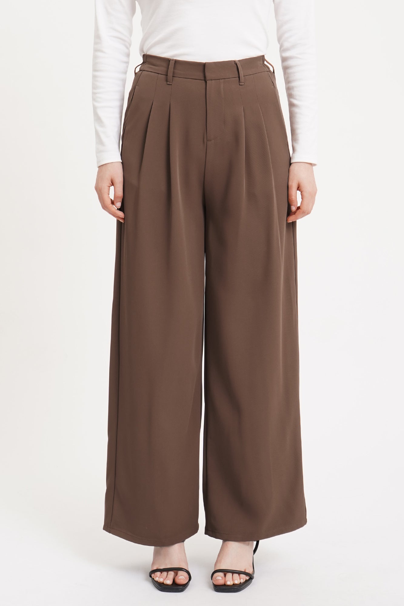 Dress Code Wide Leg Pleated Trousers – PENSHOPPE