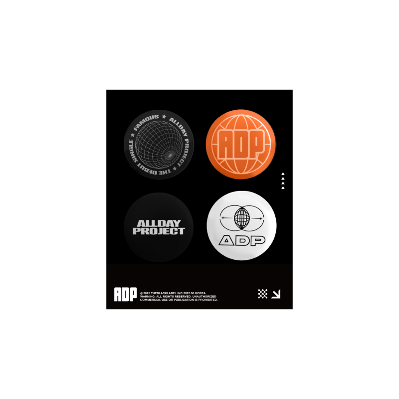 ALLDAY PROJECT - FAMOUS OFFICIAL MD PIN BUTTON SET