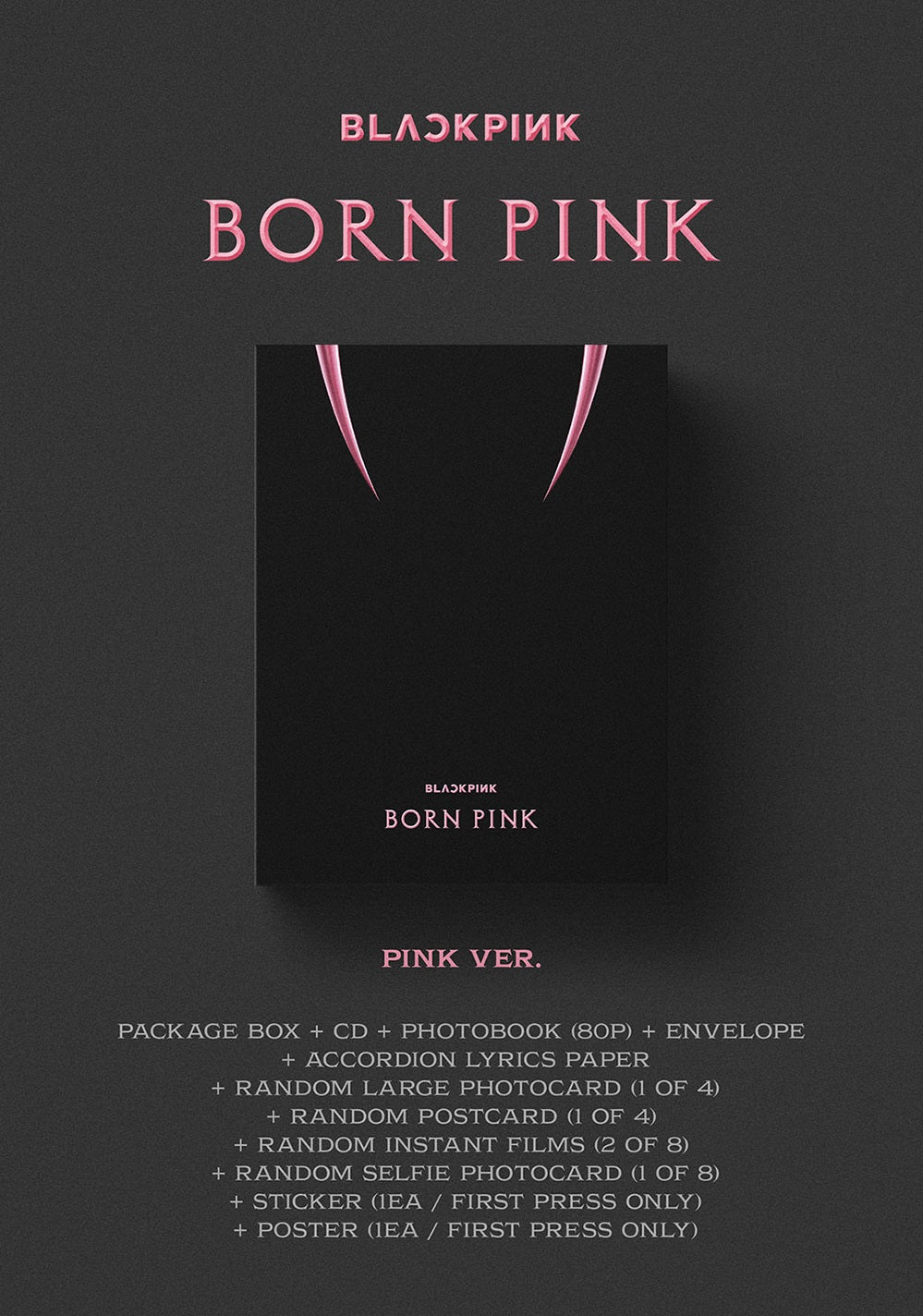 Cheap BLACKPINK 2nd Album BORN PINK BOX SET ver.