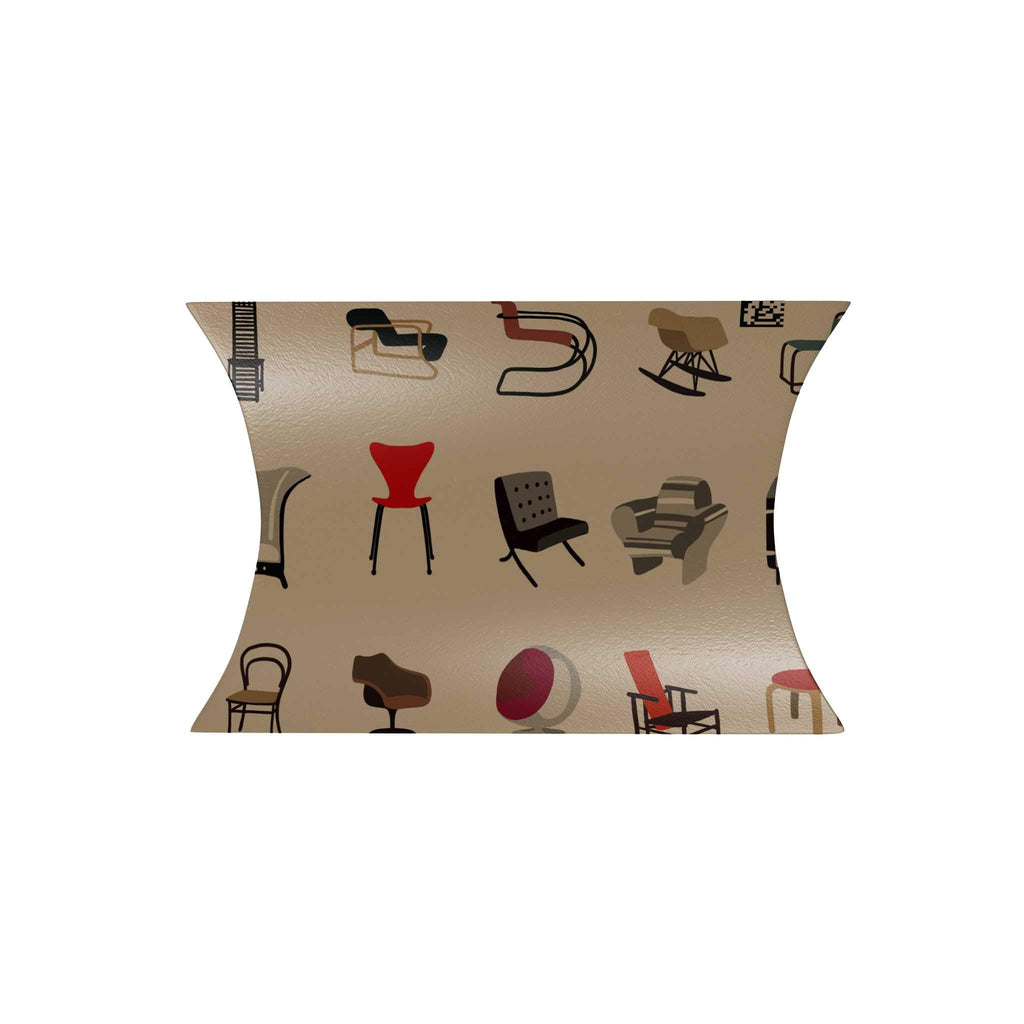 20th century iconic chairs pillow box