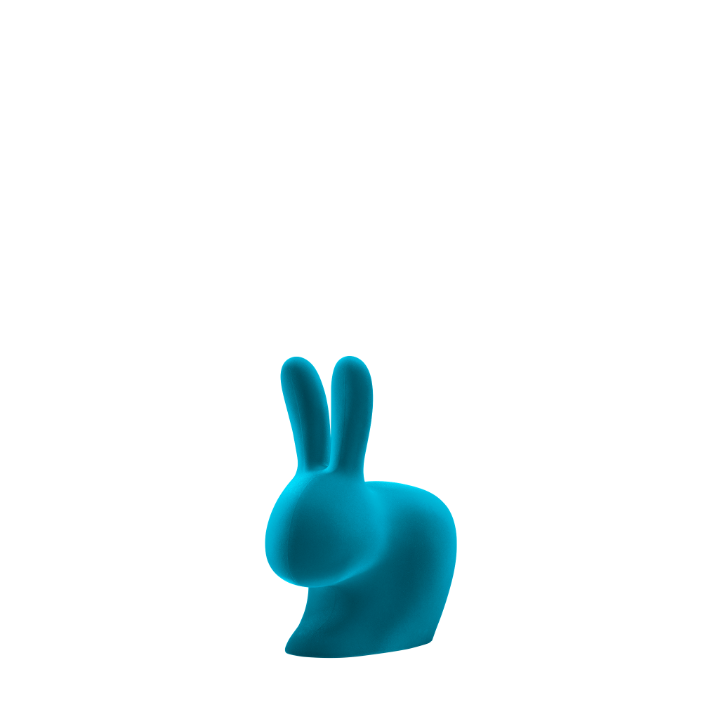 Qeeboo Rabbit XS Bookend Velvet Finish