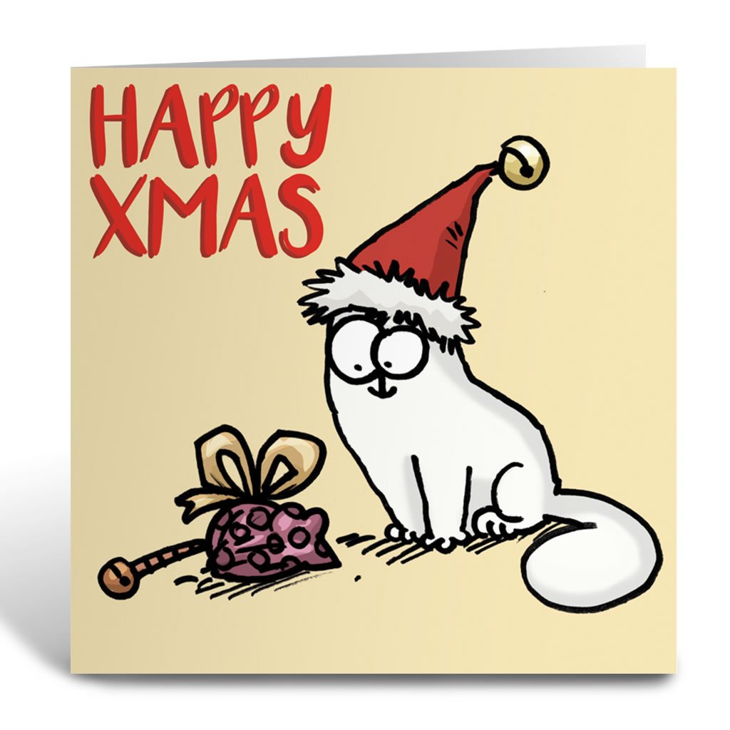 Happy Xmas Square Greeting Card Simon's Cat Shop