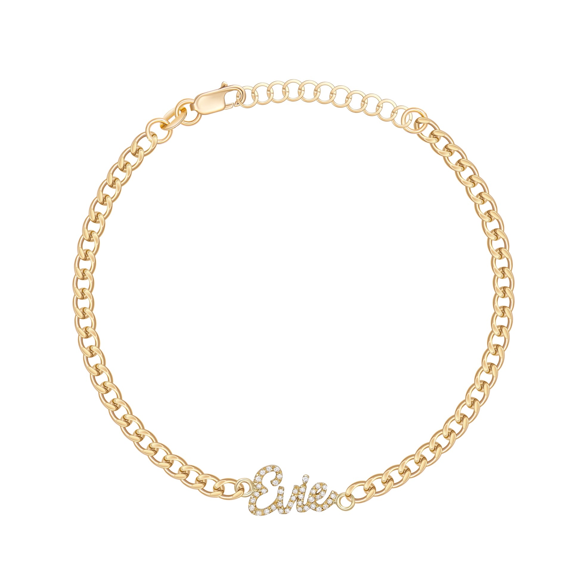 Paper Clip Gold Name Bracelet – Lola James Jewelry