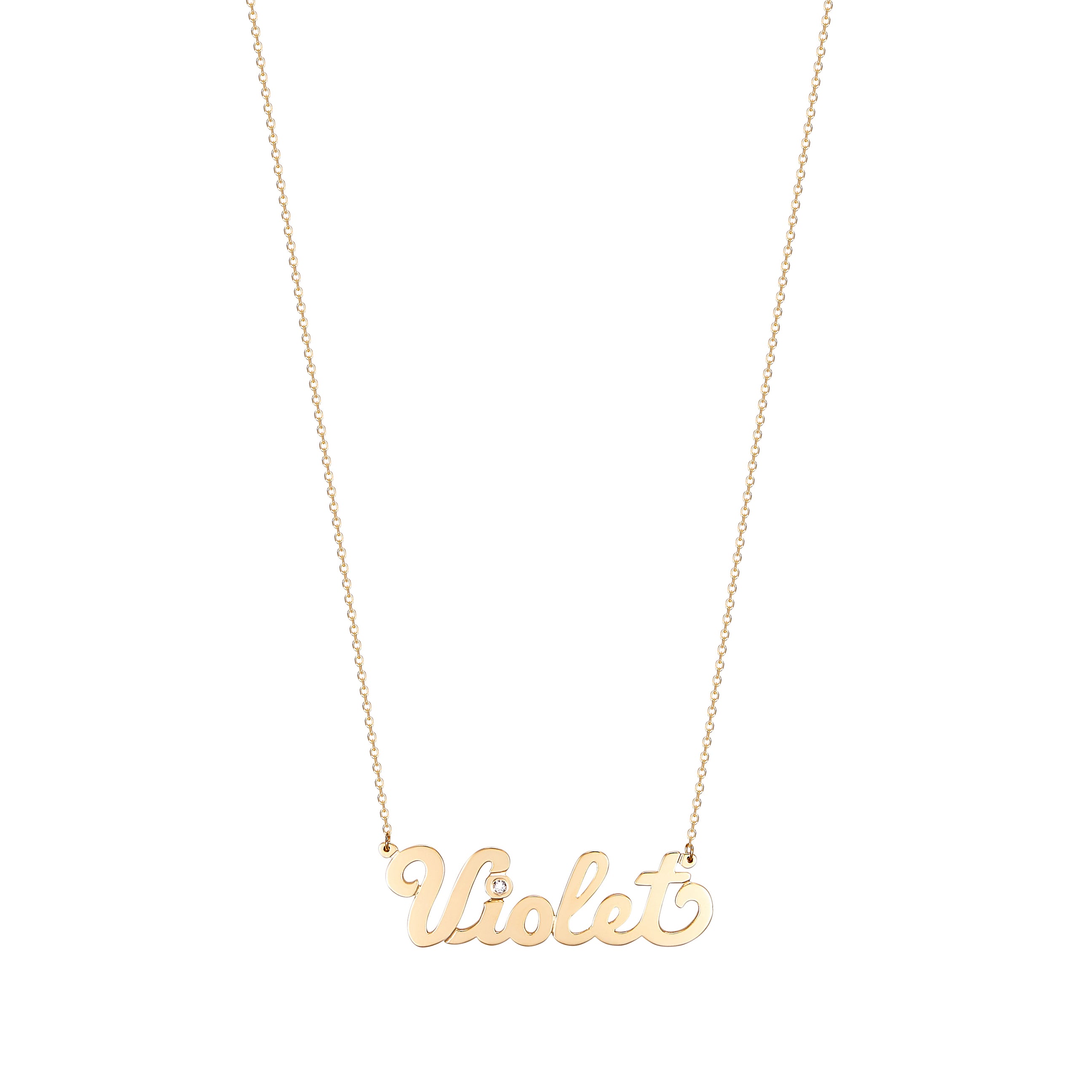 Lusso Gold Plated Saint Louis Script Necklace