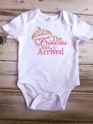 the princess has arrived onesie