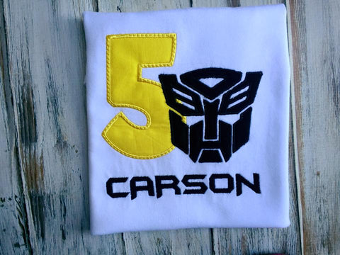 transformer birthday shirt