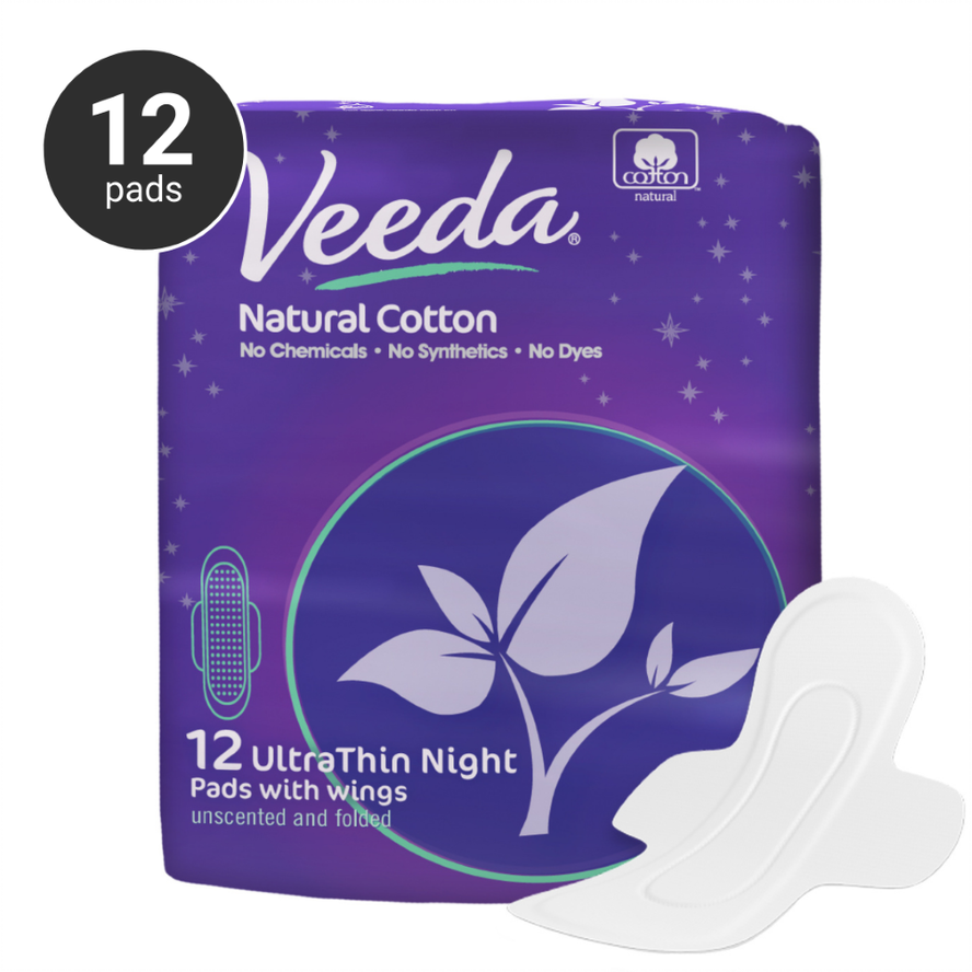 Veeda Ultra Thin Natural Cotton Day Pads (14 count) - Happy Little Camper  Aus