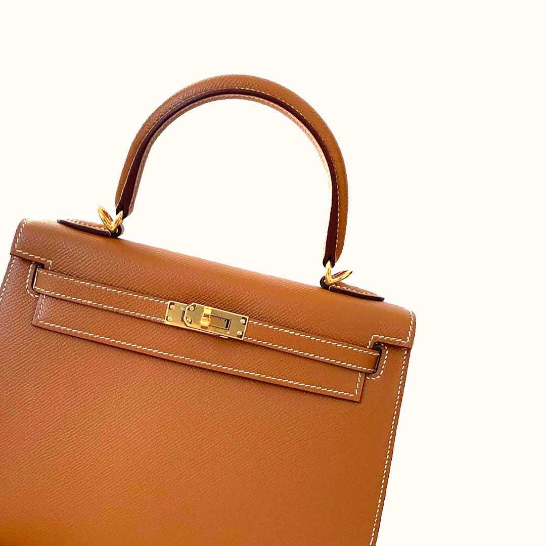 Hermes Kelly bag 25 Sellier Rose tyrien Ostrich leather Silver hardware