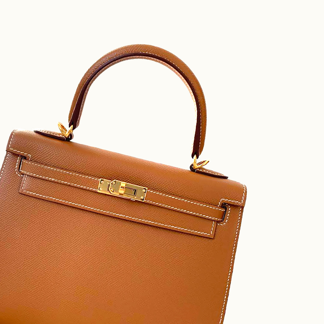 Hermes Kelly Sellier 20 Vert Amande Epsom Gold Hardware