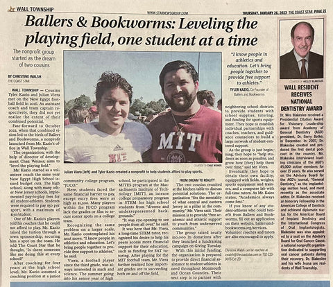 Newspaper article about Ballers & Bookworms
