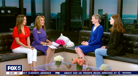 Photo of on-set interview with four women at Good Day New York TV Show
