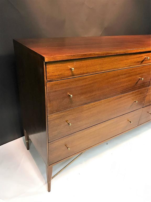 Exceptional Mid Century Paul Mccobb Brass X Base Design Dresser