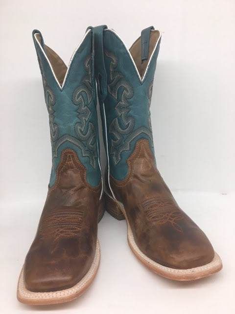 Corral - A4262 Honey/Blue Wide Square Toe