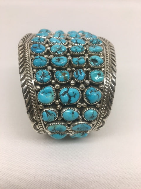 Sterling Silver - Sterling Silver Cuff with Turquoise