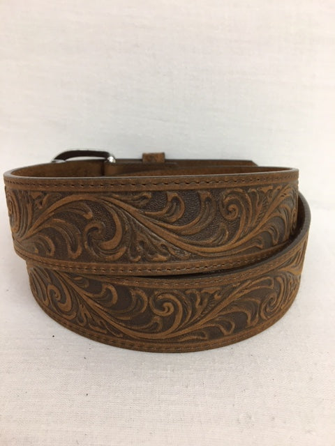 Bootmaster Belt - 53909 Western Scroll Brown